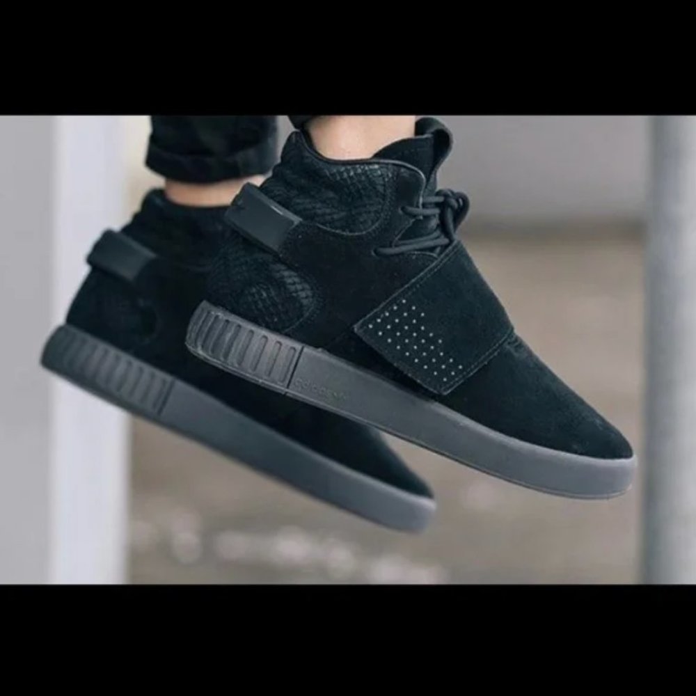 Adidas Tubular Invader Strap Black Sneaker Men's, Size: 12